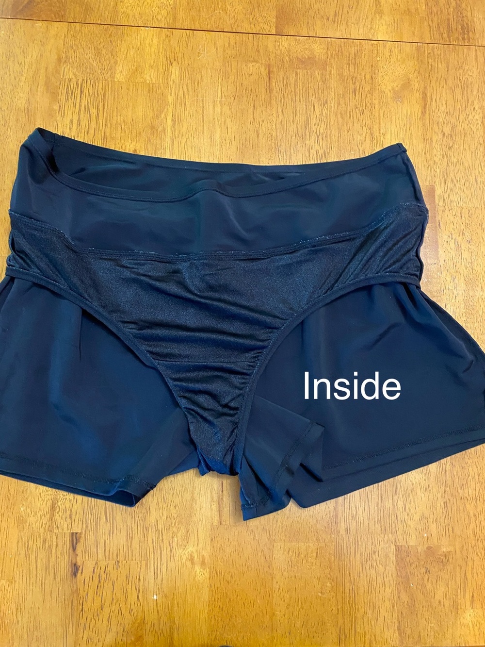 Ava & Viv 2pc Swimsuit, Burgundy & Black - Tankini Top, Black Shorts; Sz 16/18W - Picture 9 of 15